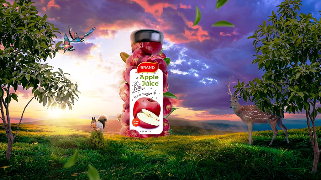 Juice label design — Apple